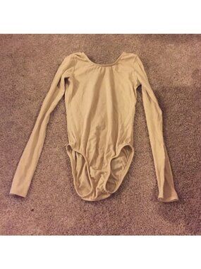 nude long sleeve leotard